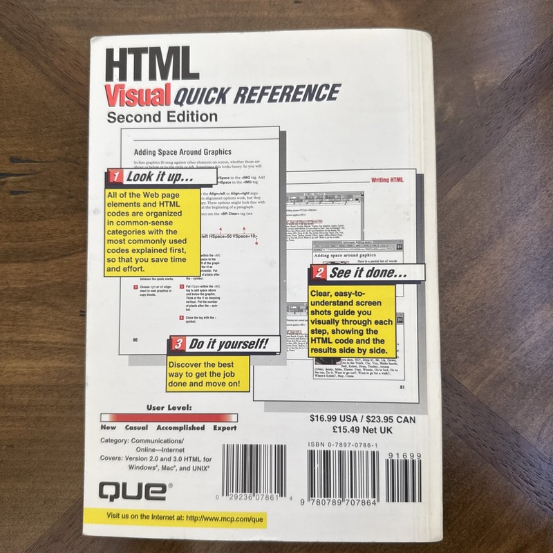 HTML Visual Quick Reference Second Edition By Dean Scharf 9780789707864 gallery