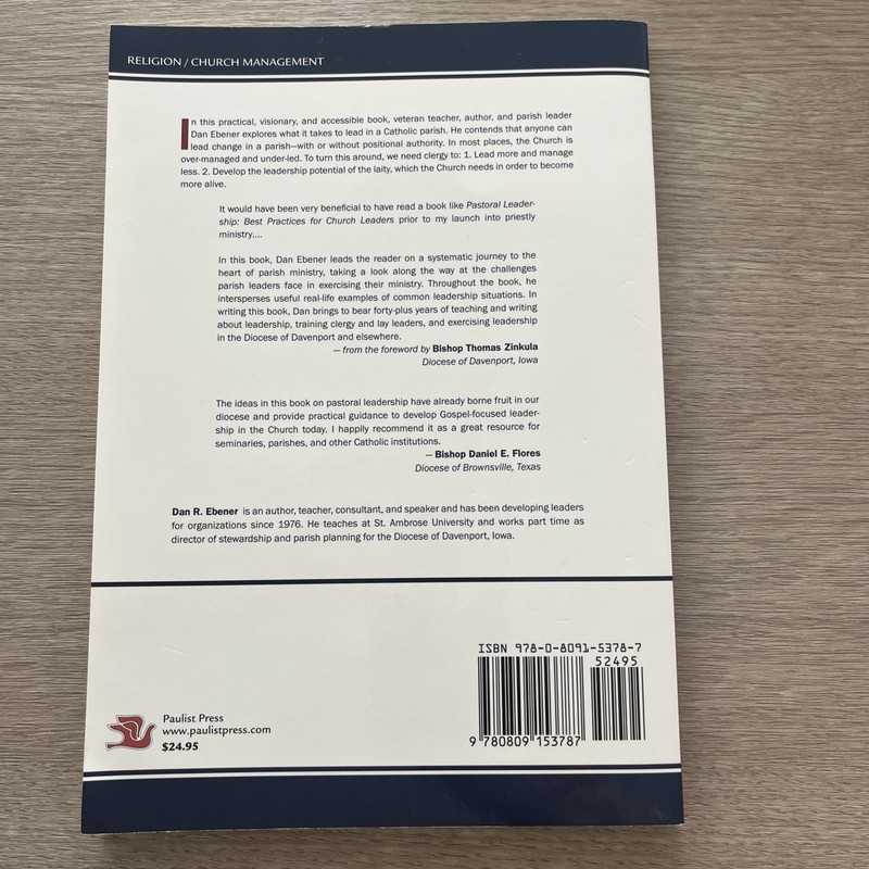Pastoral Leadership: Best Practices for Church Leaders by Dan R. Ebener SC New gallery