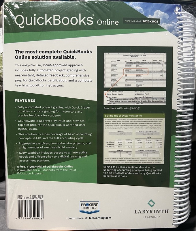 QuickBooks Online: Comprehensive, Academic Year 2025-2026 by Patricia Hartley gallery