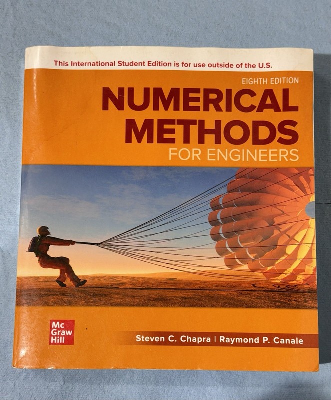 ISE Numerical Methods for Engineers 8th Edition by Steven Chapra Paperback Book