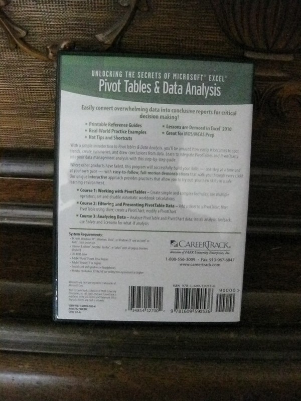 NEW Unlocking the Secrets of Excel Pivot Tables & Data Analysis 2010 CD-ROM gallery