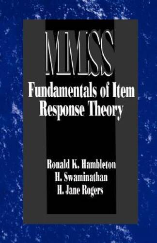 Fundamentals of Item Response Theory (Measurement Methods for the Social – GOOD