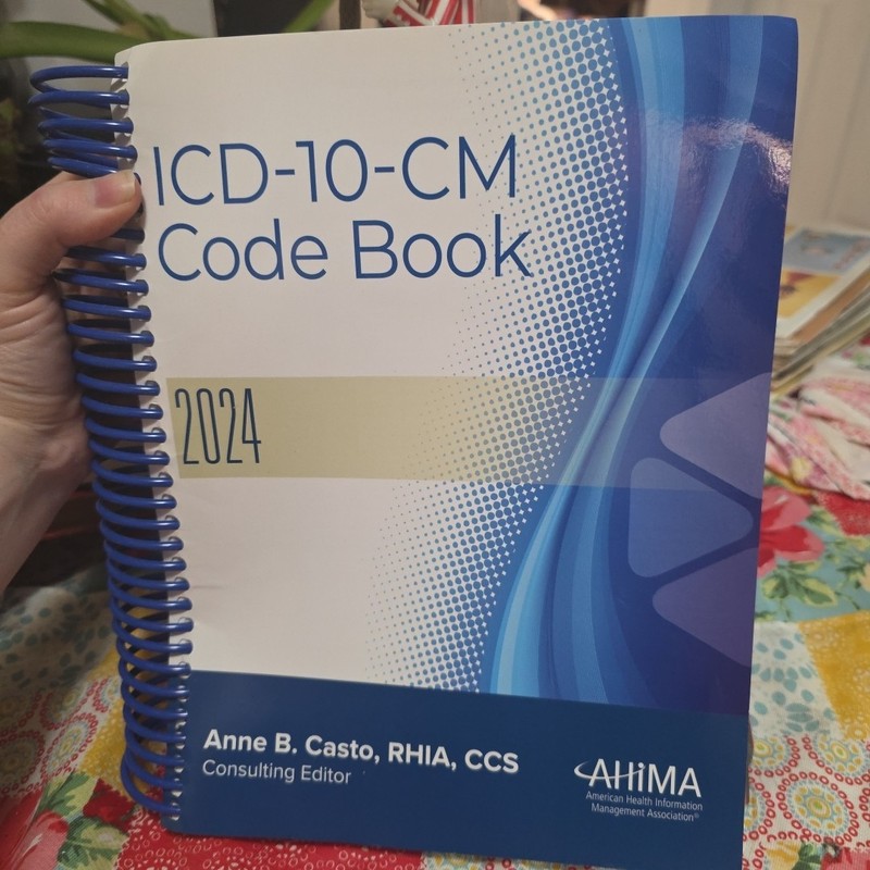 ICD-10-CM Code Book 2024 Medical Coding AHIMA Anne Casto Guide Spiral Bound