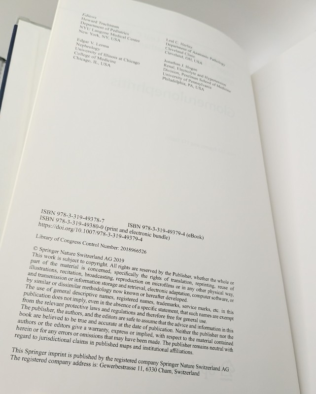 Glomerulonephritis; Trachtman, Herlitz, Lerma & Hogan. Springer Publ. Nice! gallery