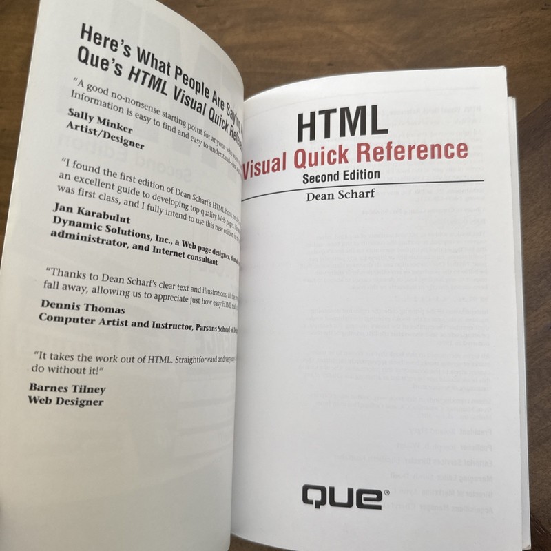 HTML Visual Quick Reference Second Edition By Dean Scharf 9780789707864 gallery