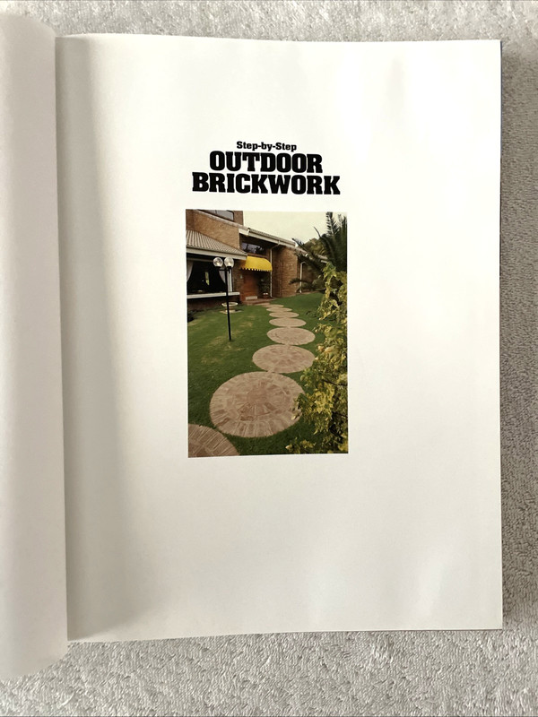 Step-by-step OutdoorBrickwork How-to Hardcover Vintage 90s Collectible 1991 gallery