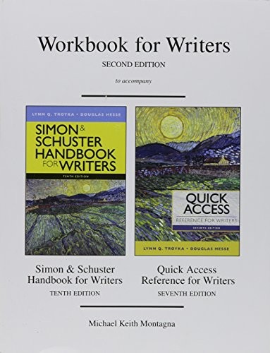 THE SIMON AND SCHUSTER WORKBOOK FOR WRITERS By Lynn Quitman Troyka **BRAND NEW**