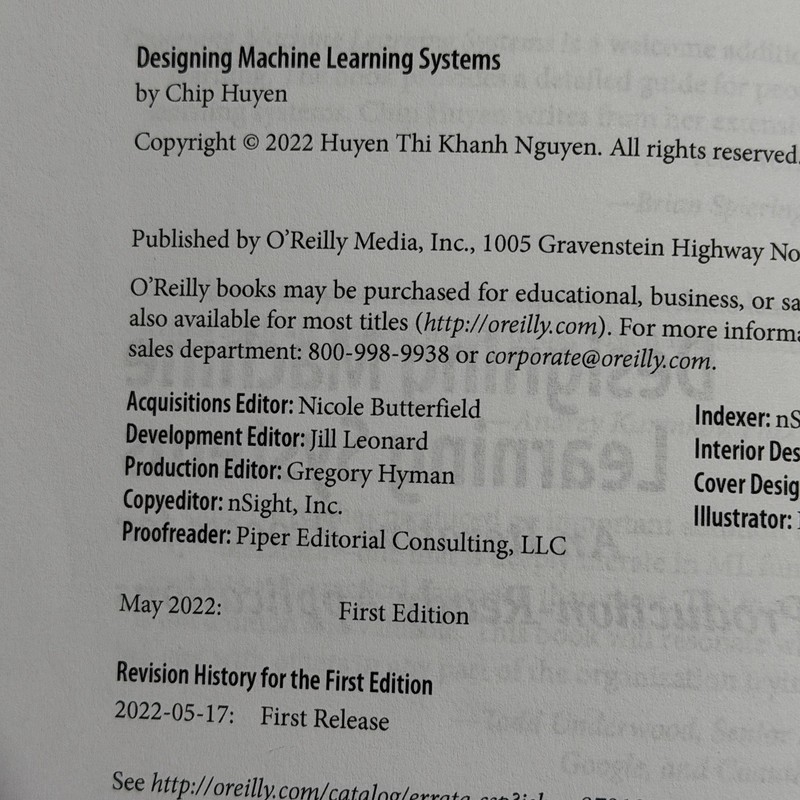 Designing Machine Learning Systems By Chip Huyen English Paperback Book O’Reilly gallery