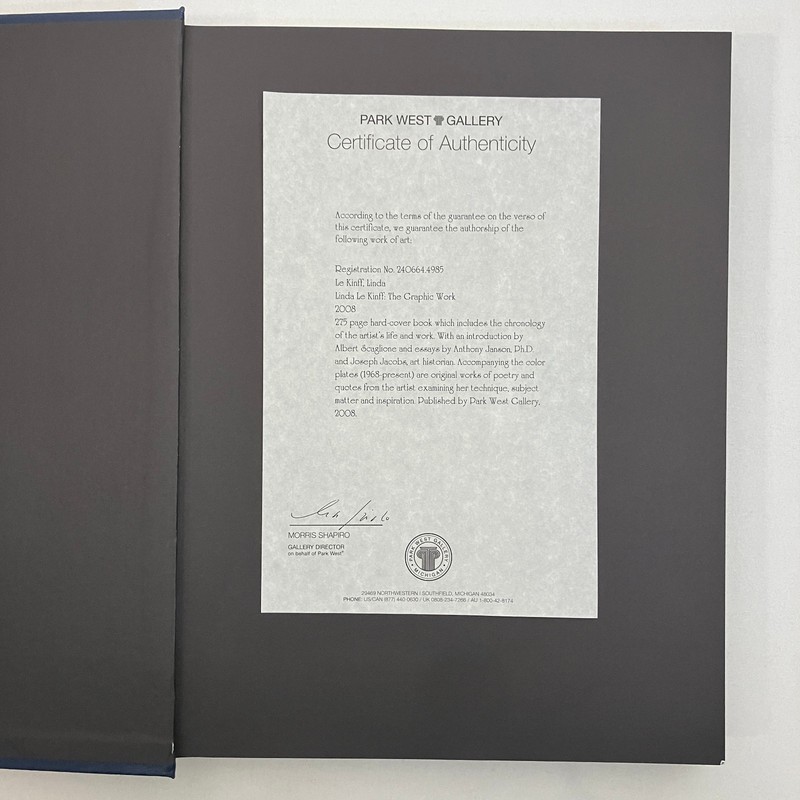 Linda Le Kinff Graphic Work Artist Biography HCDJ 2008 Park West Gallery VGC gallery