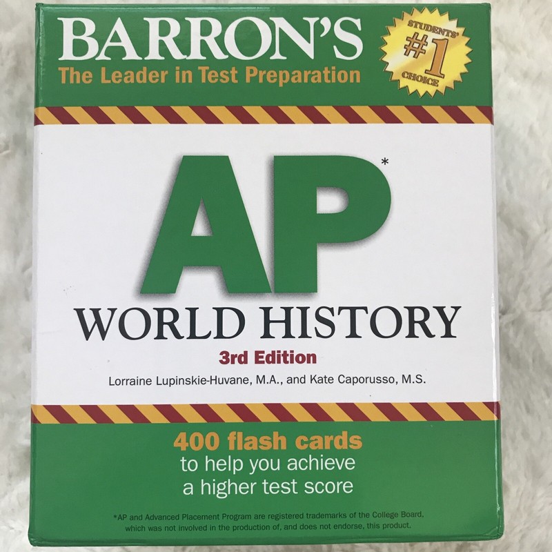 Barron’s AP World History Flash Cards, 3rd Ed., Lorraine Lupinskie-Huvane (2016)