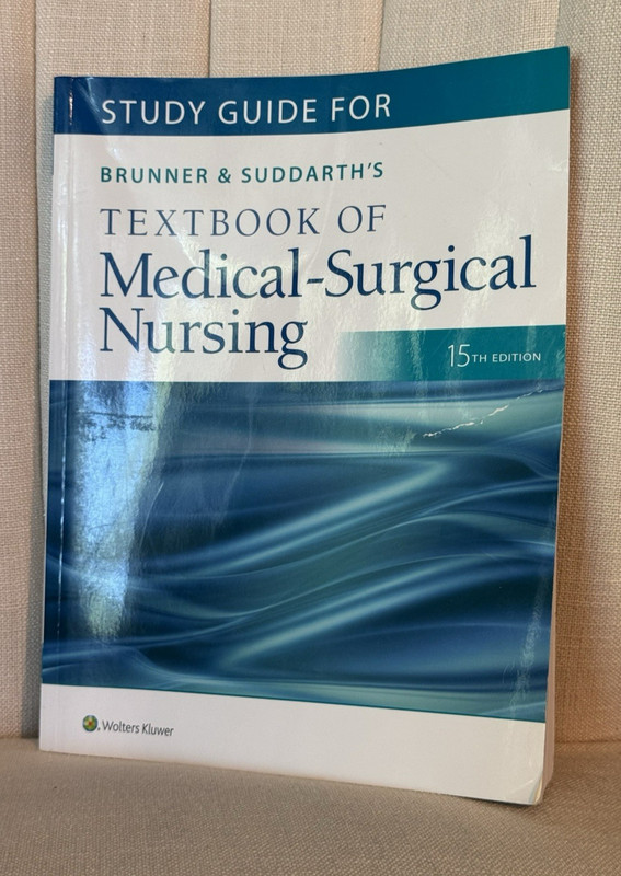 AS IS** Textbook of Medical-Surgical Nursing 15th edition Study Guide Brunner