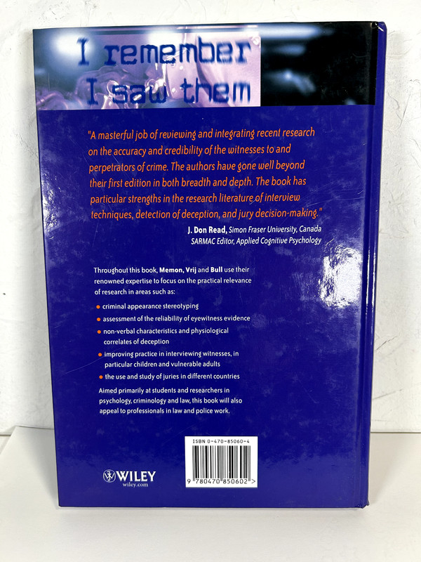 Psychology and Law: Second Edition - Truthfulness, Accuracy and Credibility gallery