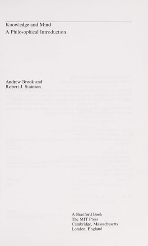 Knowledge and Mind: A Philosophical Introduction by , Good Book