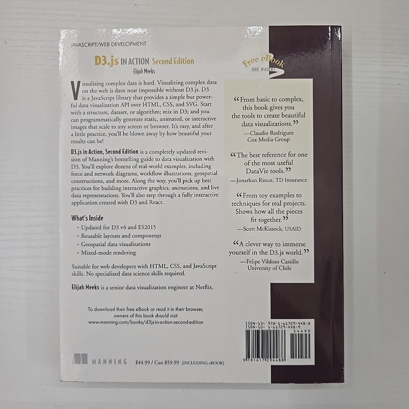 D3. js in Action, 2E by Elijah Meeks (2017, Trade Paperback) gallery