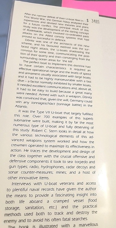 Type VII U-Boats, by Robert Stern (1991, Hardcover), DJ gallery