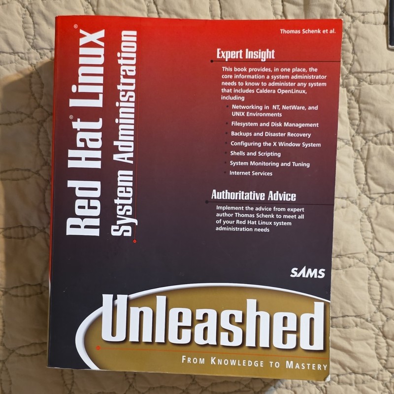 Red Hat Linux System Administration Unleashed Book CD-ROM by Thomas Schenk SAMS