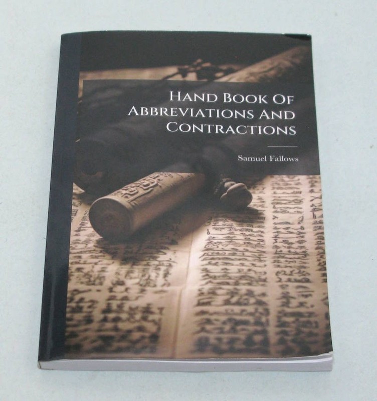 Hand Book Of Abbreviations And Contractions – Samuel Fallows – Paperback