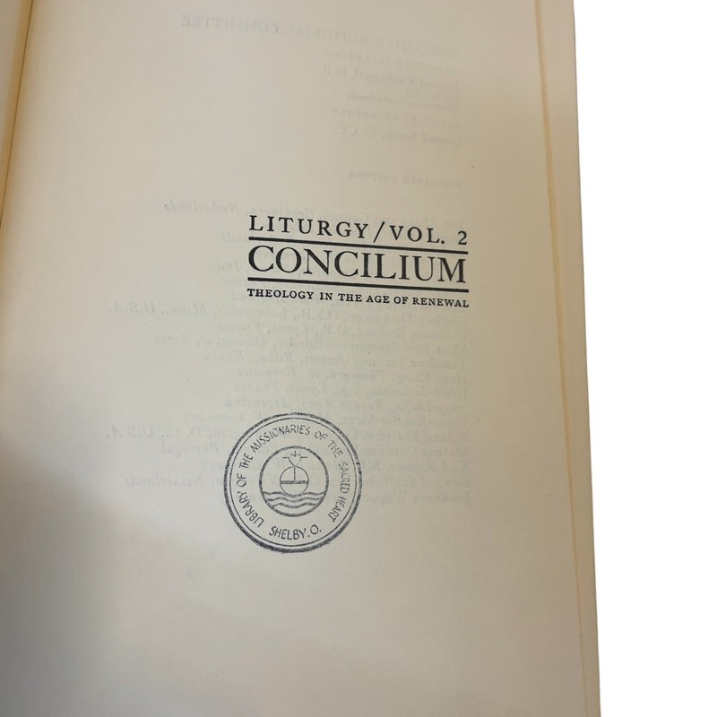 The Church and the Liturgy Vol 2 Hardcover Concilium Series gallery