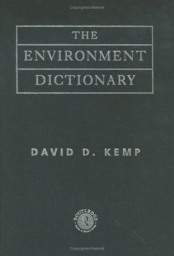 Environment Dictionary, Paperback by Kemp, David D., Like New Used, Free ship…
