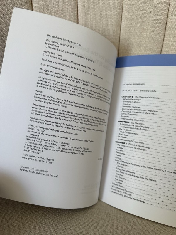 Electricity for the Entertainment Electrician & Technician 2nd edition Cadena gallery