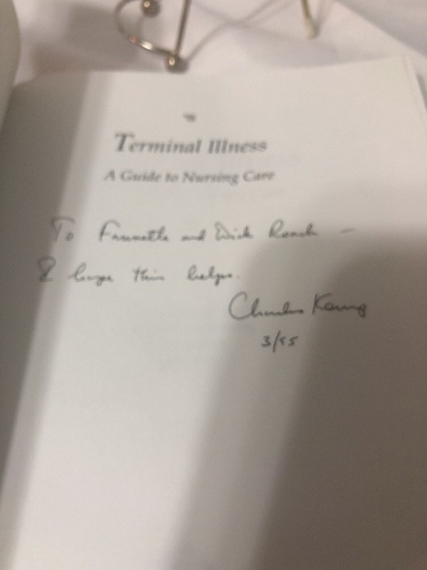 Terminal Illness: A Guide to Nursing Care, Charles E. Kemp, Signed gallery