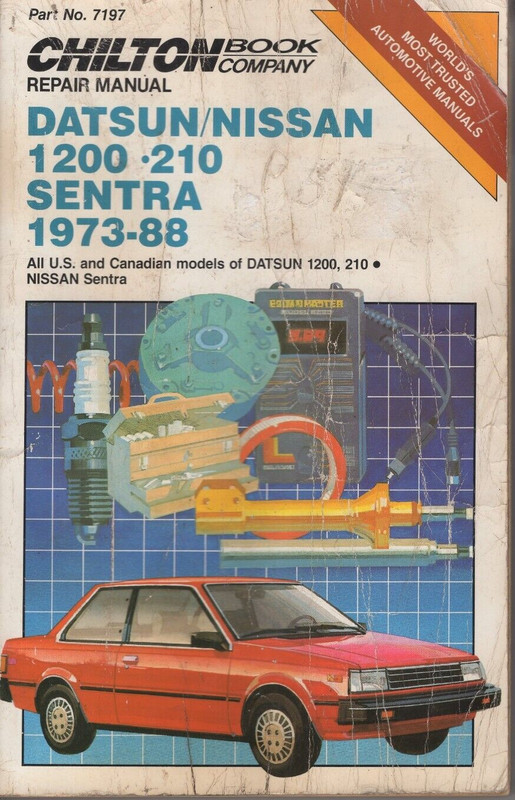 Chilton’s Nissan Sentra, Datsun 1200 B210 1973-1988 by Chilton #7197 MN1148