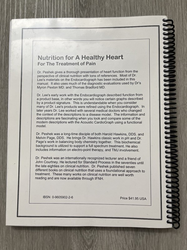 Nutrition For A Healthy Heart For Treatment Of Pain TMJ Angina R Peshek DDS 2007 gallery