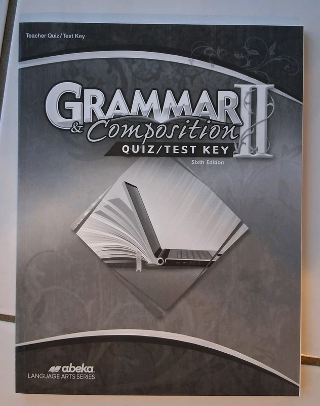 NEW Abeka 8th Grade Grammar & Composition Quiz/Test Key
