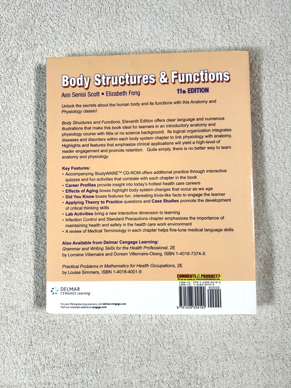 Body Structures and Functions 11th Edition Ann Sense Scott Elizabeth Fong w/ CD gallery