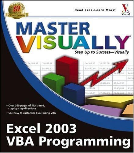 Master Visually Excel 2003 VBA Programming by Julia Kelly