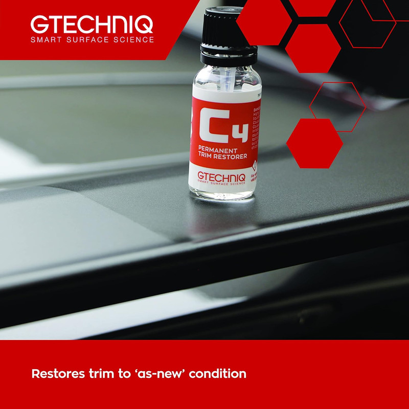 C4 Permanent Trim Restorer 1 Fl Oz - Revitalizes Faded Trim | Restores Faded Pla gallery