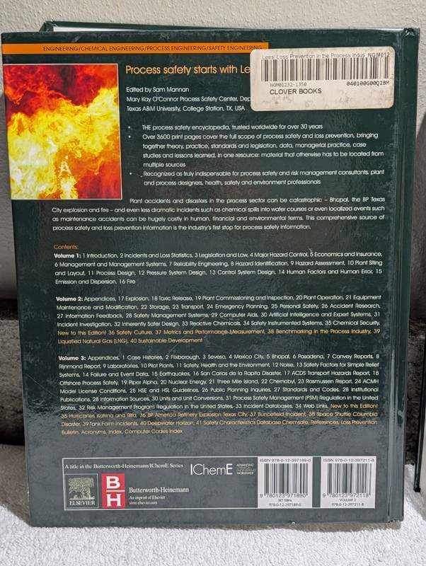 Lees' Loss Prevention in the Process Industries Volume 2 /3 Chemical Engineering gallery