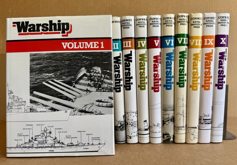 10 Book Set Warship Vol I-X Conway Maritime Naval Institute Press 1977-1986 HCDJ gallery