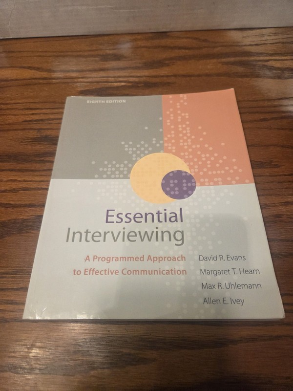 Essential Interviewing: A Programmed Appro- 0840034717, paperback, David R Evans
