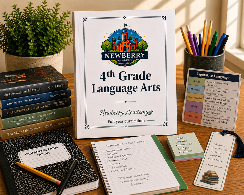 4th Grade language Full year Lessons Workbook Fourth Grade Language Arts