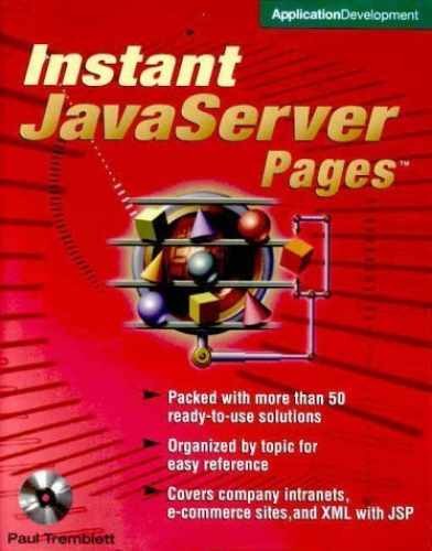Instant JavaServer Pages (Book/CD-ROM – Paperback, by Tremblett Paul – Very Good