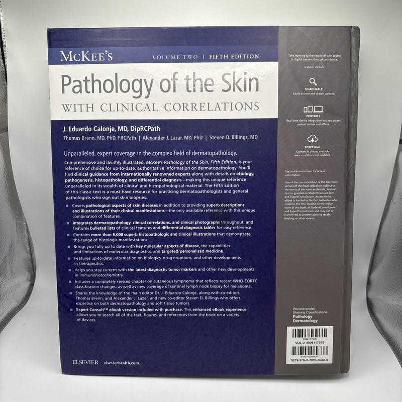 McKee’s Pathology of the Skin Vol 2 5th Edition (2019, Hardcover) – No eCode gallery