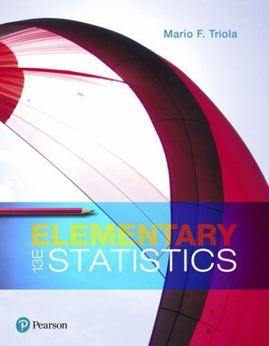 Elementary Statistics, Hardcover by Triola, Mario F., VERY GOOD 