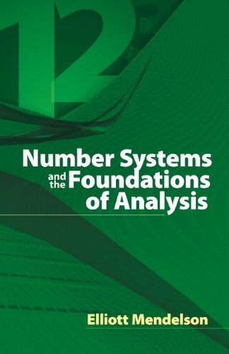 NUMBER SYSTEMS AND THE FOUNDATIONS OF ANALYSIS (DOVER By Elliott Mendelson NEW