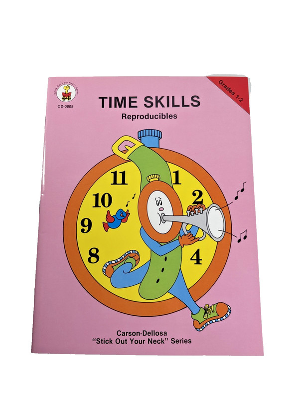NEW UNUSED TIME Skills Reproducibles Workbook Grades 1- 2 CARSON-DELLOSA