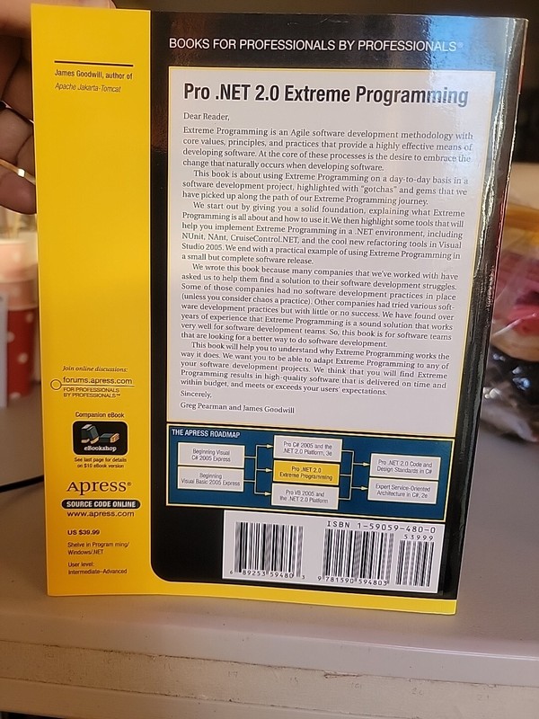Expert's Voice Ser.: Pro . NET 2. 0 Extreme Programming by James Goodwill and... gallery
