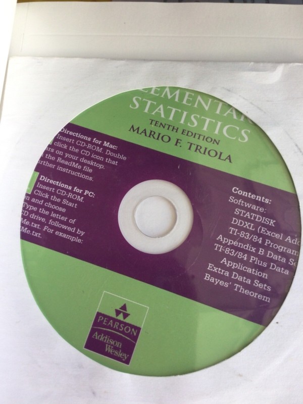 MyStatLab Ser.: Elementary Statistics by Mario F. Triola (2007, CD-ROM / Trade P gallery