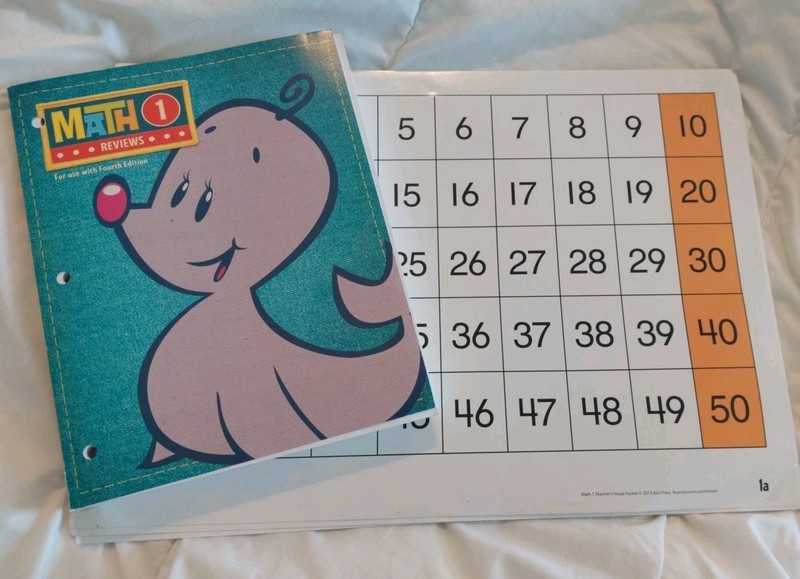 BJU Press Math 1 Reviews and Visuals Packet Set 4th Edition 294751 and 294710