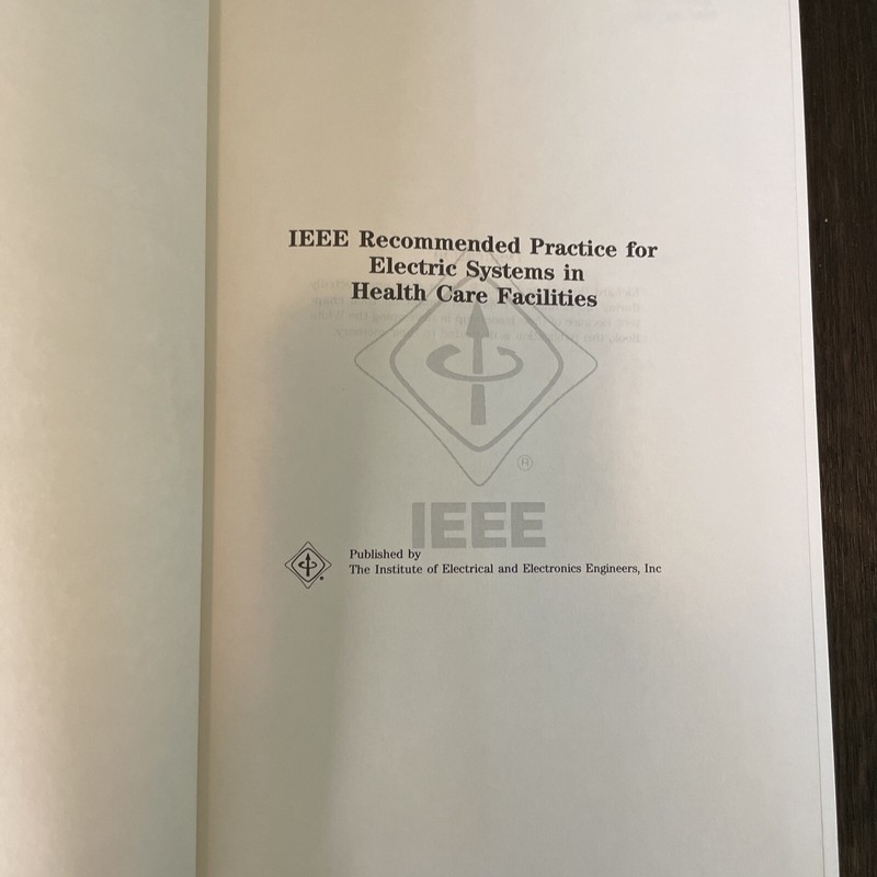 The Color Bks.: IEEE Recommended Practice for Electric Systems in Health Care gallery