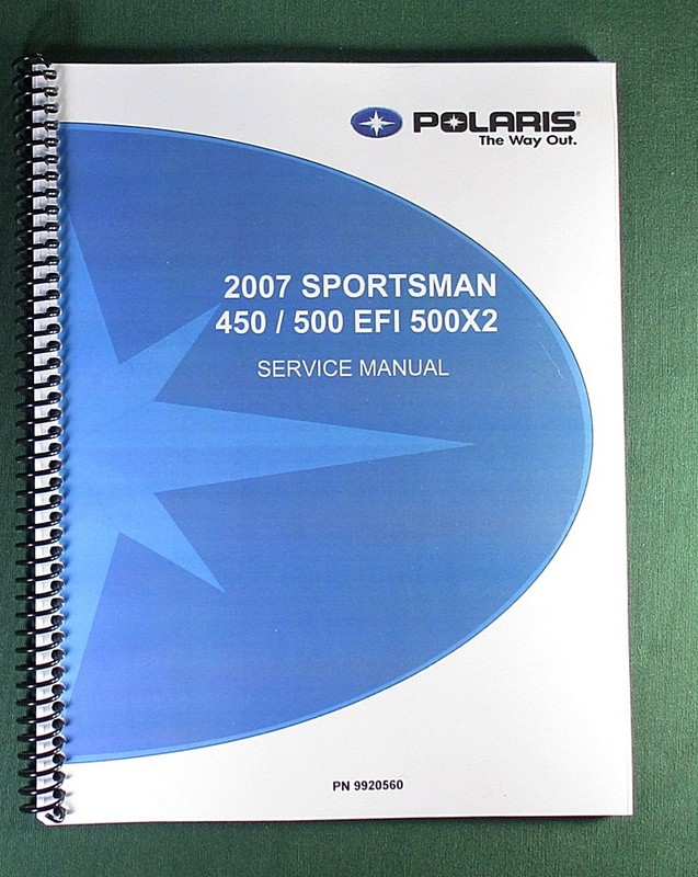 2007 Polaris Sportsman 450/500 EFI Service Manual: 406 Pages & Protective Covers