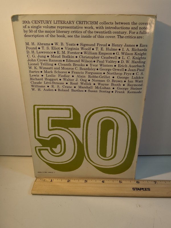 20th Century Literary Criticism by David Lodge 1972 A Reader Longman Group gallery
