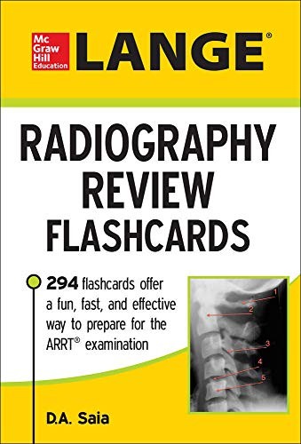 LANGE RADIOGRAPHY REVIEW FLASHCARDS By D A Saia *Excellent Condition*