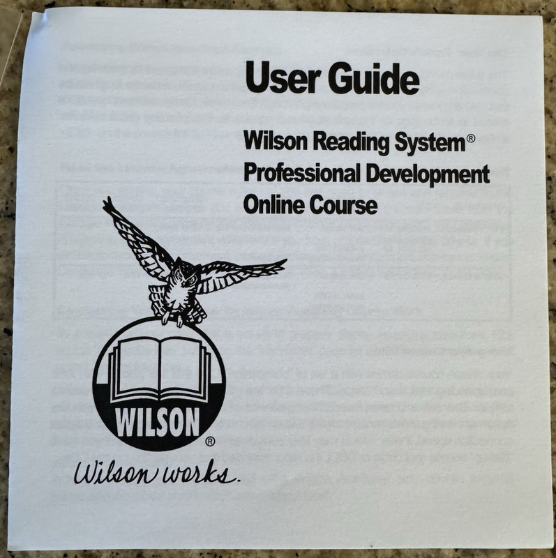 Wilson Intensive Intensive Course Level 1 Certification Steps 1-6 2003 gallery
