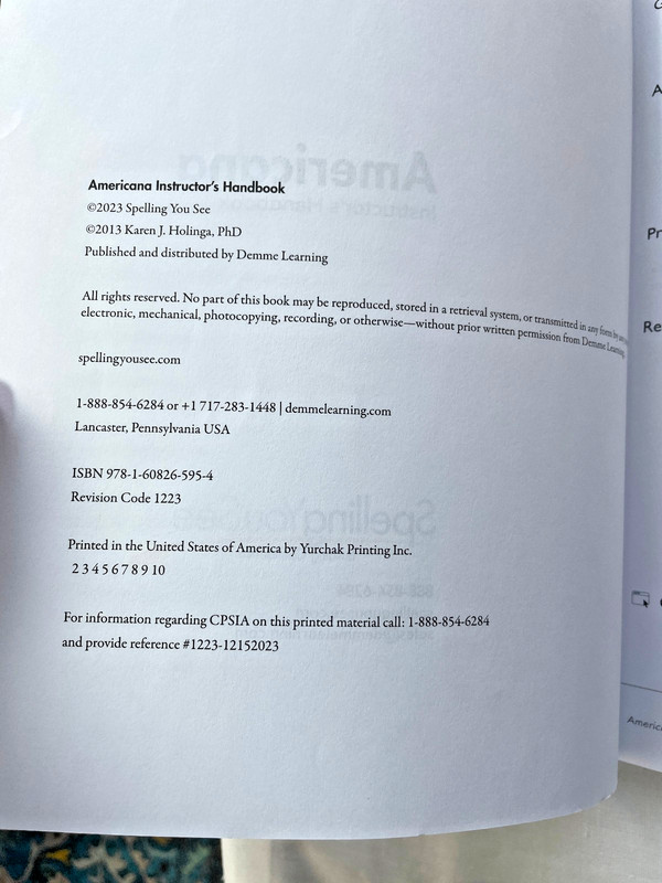 Spelling You See Level D: Americana Instructor's Handbook+Student Workbook Pt 2 gallery