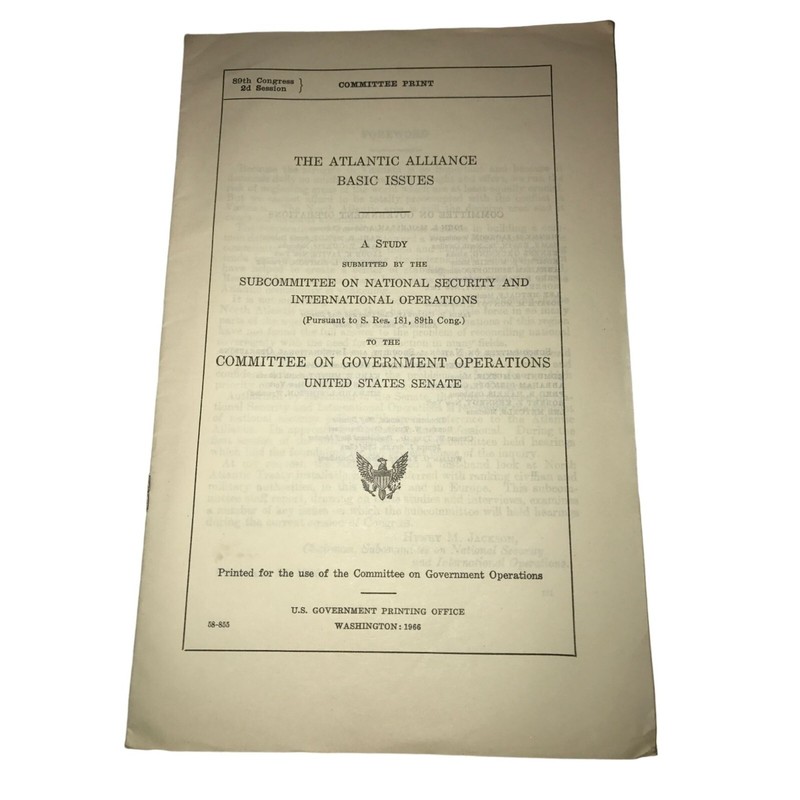 NATO - pamphlets - program - speech written out - unsure of author - the NATO gallery